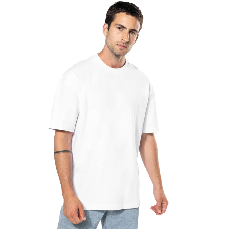 λευκό unisex κοντομάνικο μπλουζάκι oversized