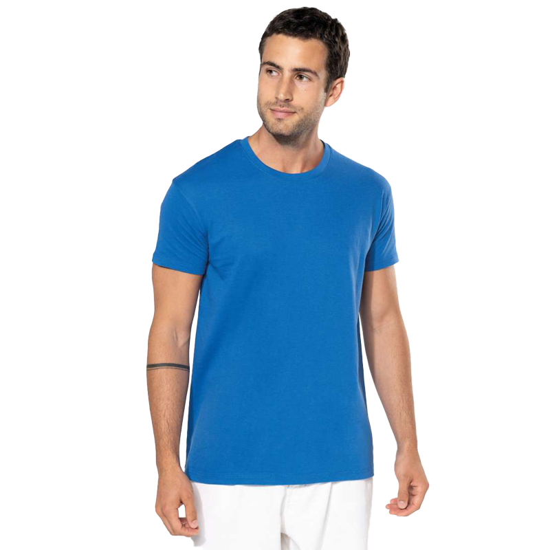 ανδρικό οργανικό κοντομάνικο μπλουζάκι σε χρώμα μπλε