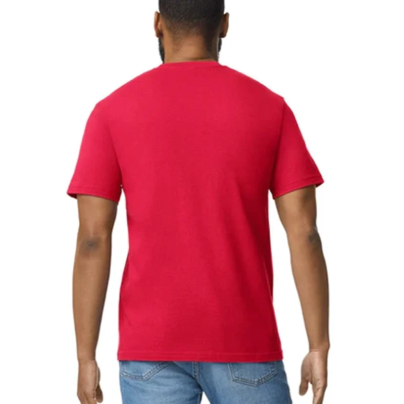 κοντομάνικο μπλουζάκι σε χρώμα κόκκινο πίσω όψη