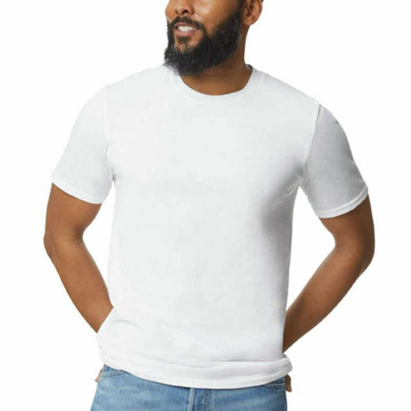 unisex λευκό κοντομάνικο μπλουζάκι