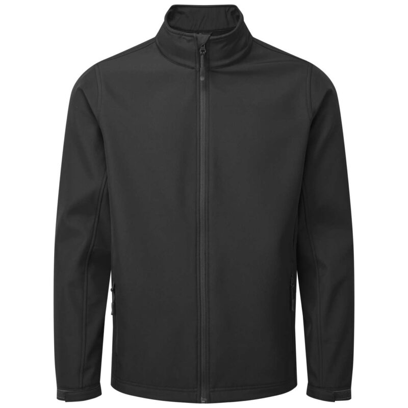 softshell ανδρικό αντιανεμικό μπουφάν μπροστά όψη σε χρώμα μαύρο