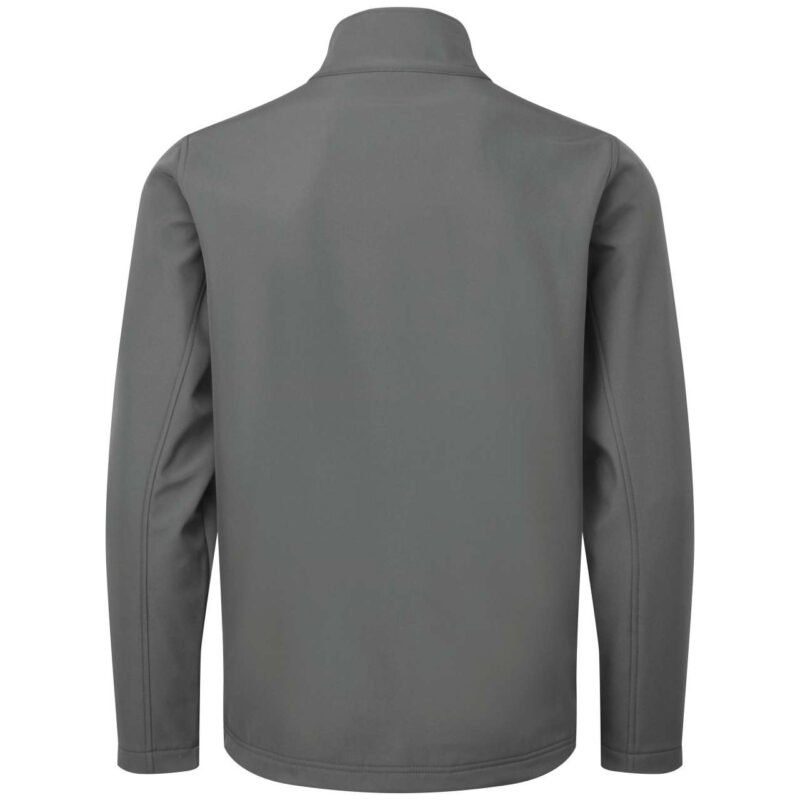 softshell ανδρικό αντιανεμικό μπουφάν πίσω όψη σε χρώμα σκούρο γκρι