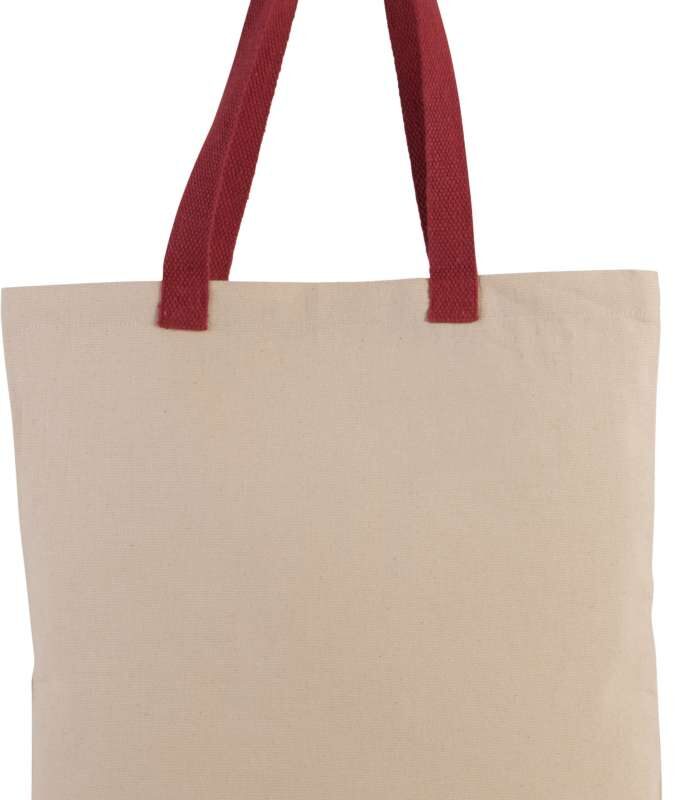 βαμβακερή τσάντα σε χρώμα natural cherry red